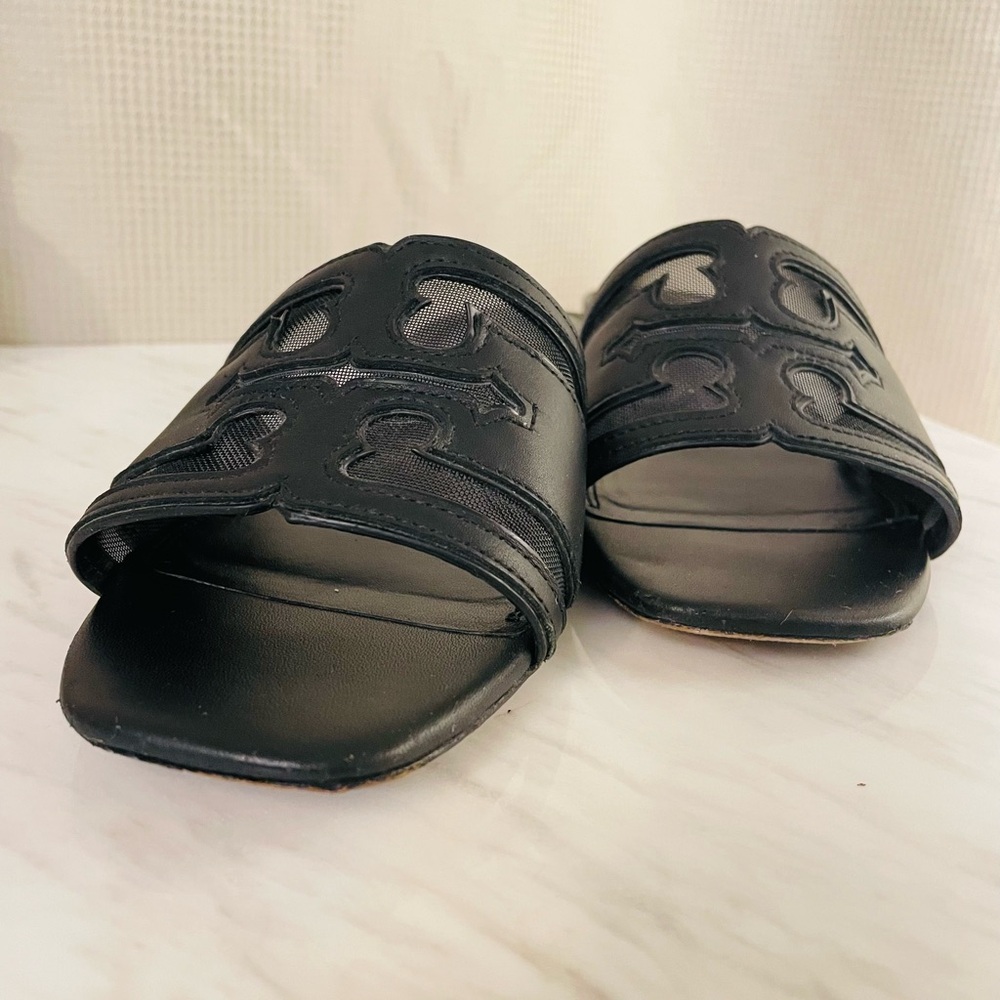 Tory Burch Stitched Logo 30MM Slide, Sz 7.5 - Picture 3 of 10